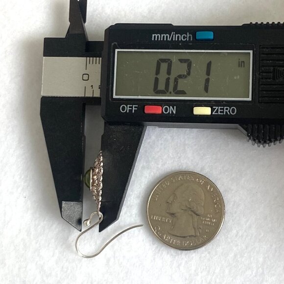 Sterling Silver 925 Celtic Infinity Knot Round Filigree Peridot Dangle Earrings - Picture 16 of 16